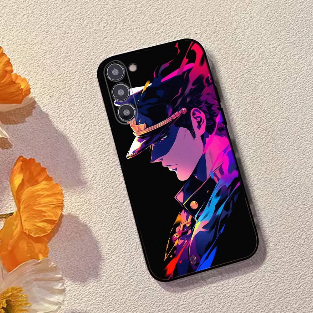 K-Kujo Jotaro Anime J-JOJO Phone Case Black Silicone Soft For Samsung Galaxy A73,A72,A71,A70,A53,A52,A51