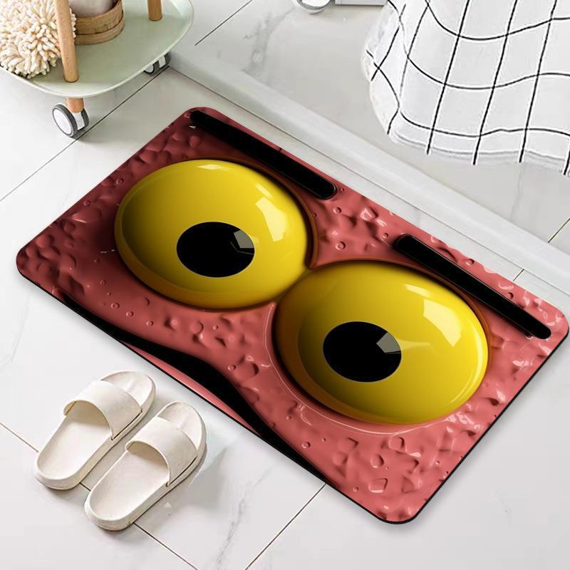 Expansion Air Funny Emoji Bathroom Absorbent Mat Home Cartoon Non-slip Mat Big Eyes 3D Effect Door Mat