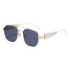 2025 High-End European & American Fashion UV-Protective Geometric Metal Sunglasses