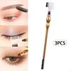Double Eed Eyebrow Brush Comb Portble Dul Lsh Eye Brow Spoolie for Eyelsh
