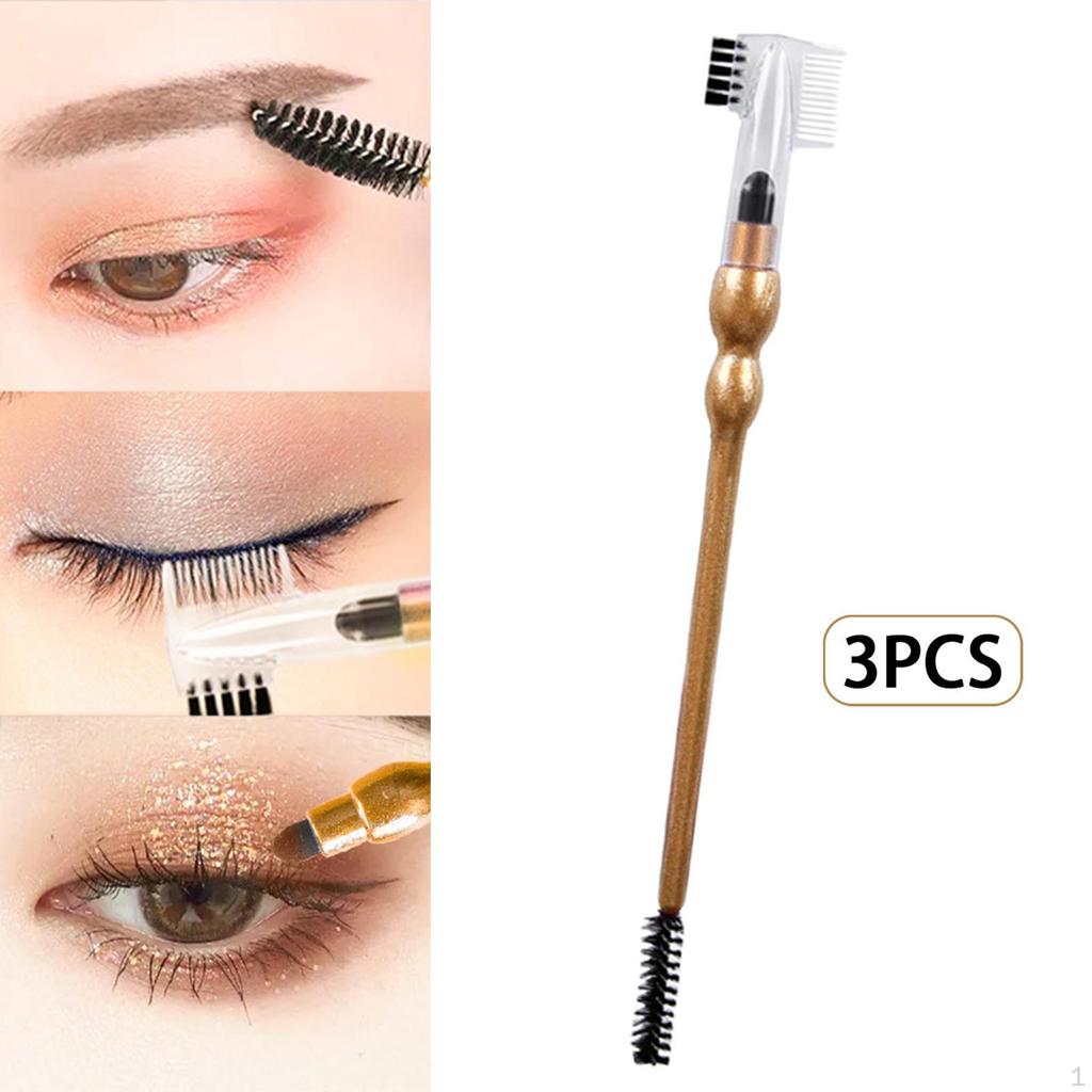 Double Eed Eyebrow Brush Comb Portble Dul Lsh Eye Brow Spoolie for Eyelsh