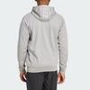 adidas Game And Go Big Logo 3-Stripes Full-Zip Hoodie Medium Grey Heather Men Streetwear IW8394