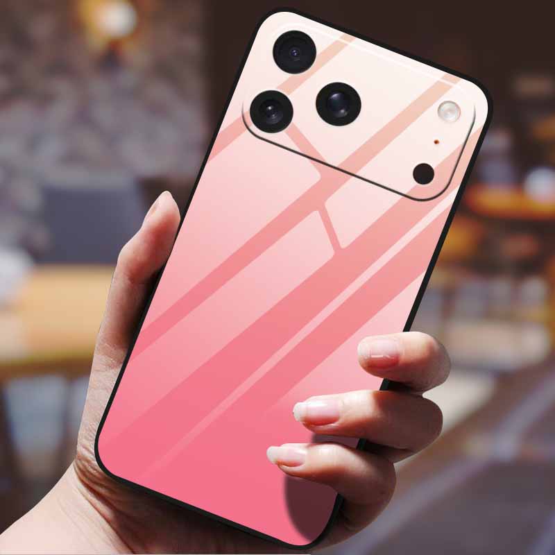 Gradient Phone Case for iphone 17  pro max iphone17 Air Tempered Glass Hard Back Cover for Apple iphone17pro Candy Color Pattern
