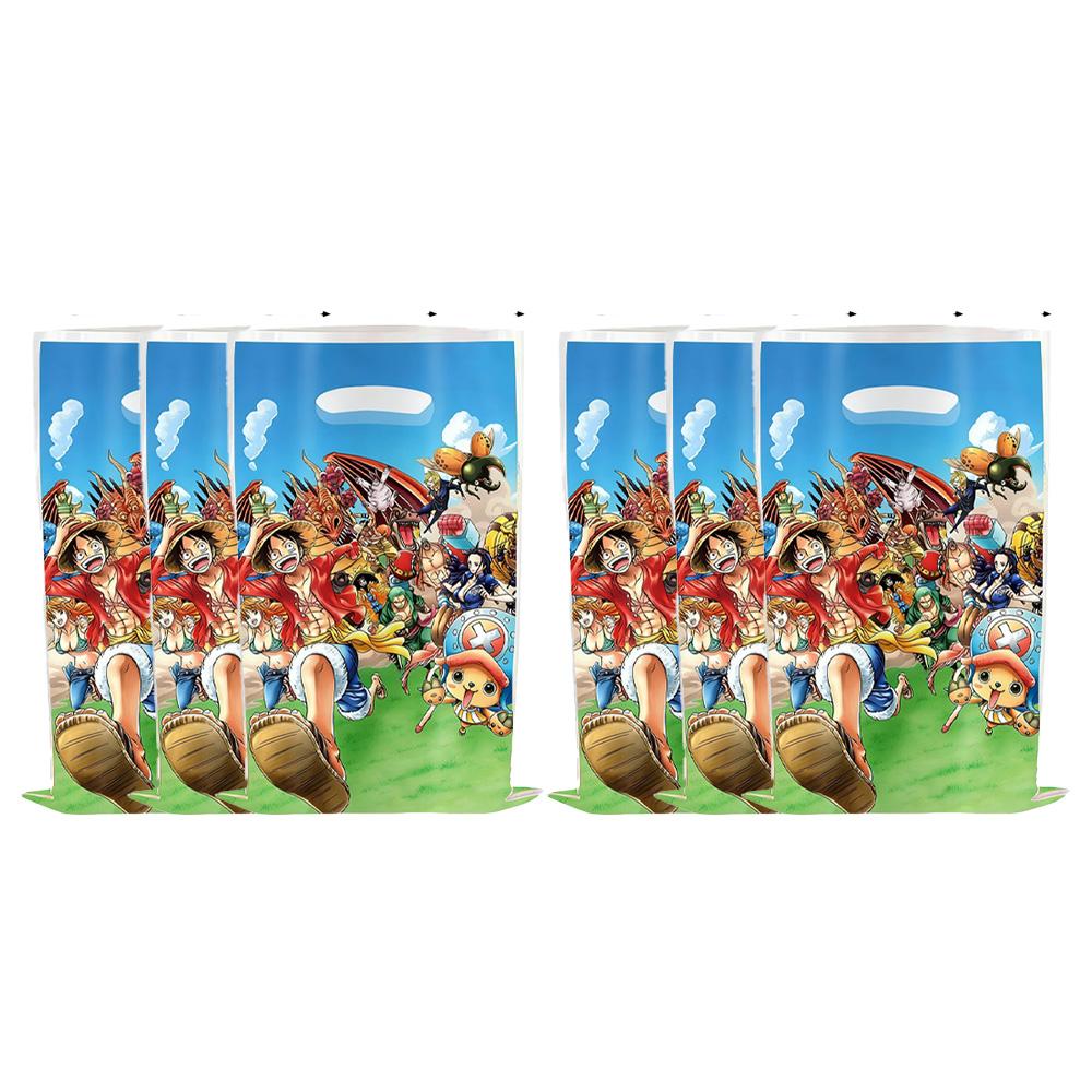 One Piece Themed Party Gift Bag Birthday Decoration Giveaway Bag Cartoon Luffy Suitable For Birthday Party Candy Packaging Bag