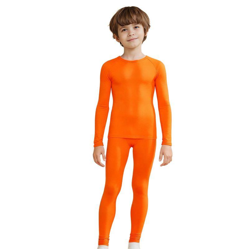 4-12 Years Kids Running Sweat-Wicking Quick-Dry Tights Set Fitness Suit