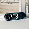 Digital Wall Clock Temperature LED Clock Week Date 2 Alarms Brightness Adjustment Timer Snooze Second 12/24H USB Powered Clock