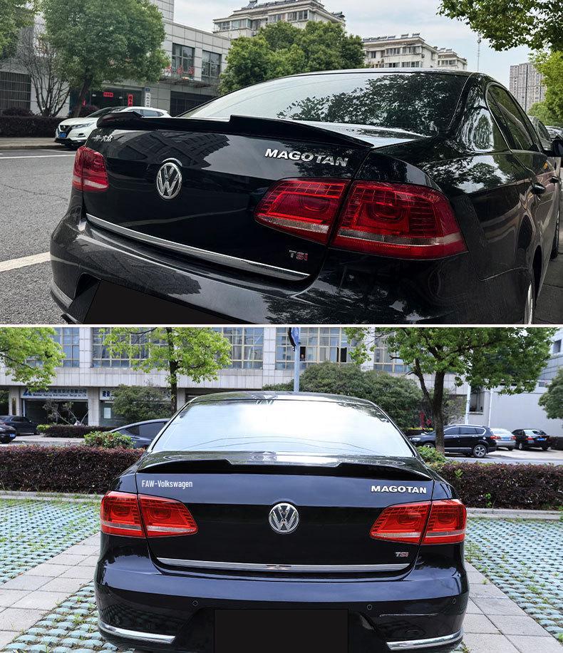 Compatible Volkswagen Magotan B7 Rear Spoiler, Blade Style (2012-2016), No-Drill Easy Install.