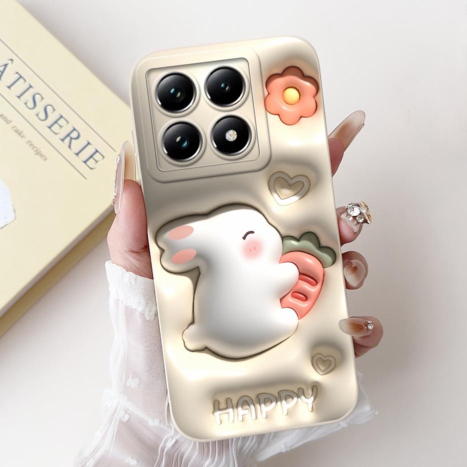 For Xiaomi 14T Pro Case Cute Dog Cartoon Cover Soft TPU Full Cameras Protection Shell For Xiaomi Mi 14T Pro Mi14T 5G Phone Cases