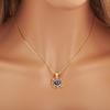 Nidin New Fashion Shiny Zircon Hollow Design Evil Eye Pendant Necklace For Women Aesthetic Lucky Clavicle Chain Accessories Gift