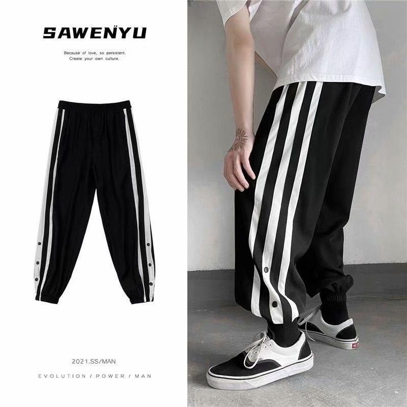 

Мужские широкие вельветовые брюки: Корейский стиль, Повседневный, Эластичная щиколотка, Разрез на молнии, Осень/Весна 3XL