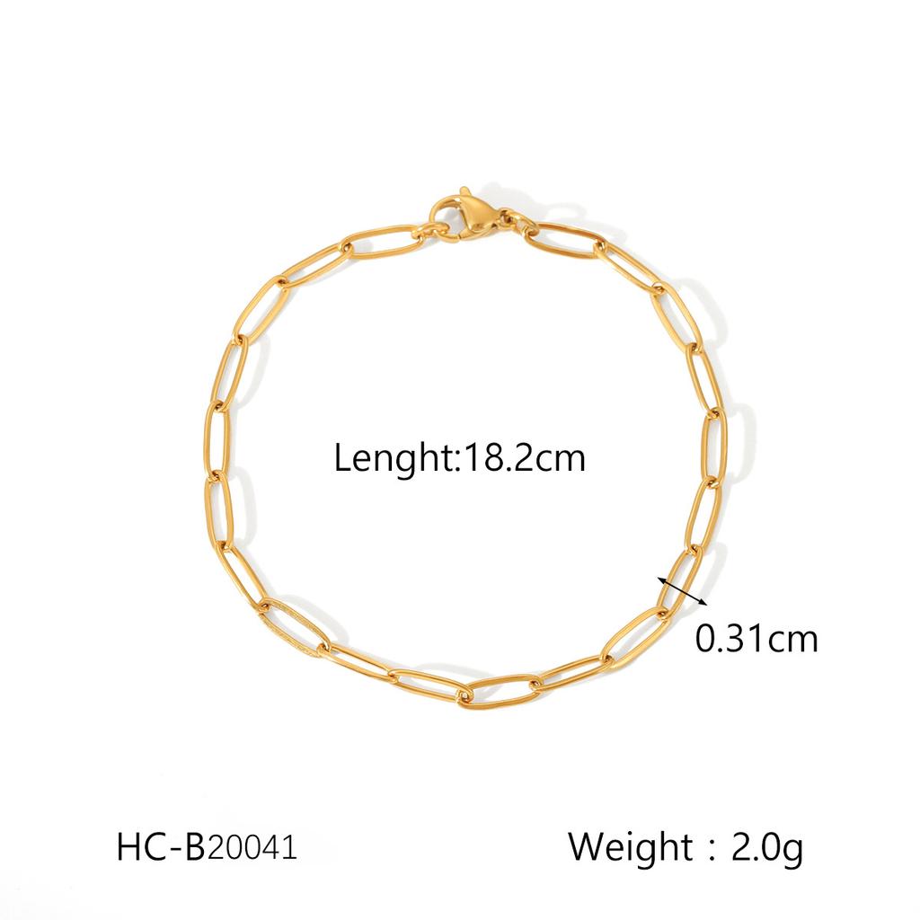 18K Vergoldeter Schmuck Edelstahl Armband Damen INS Wind Perlenkette Handgefertigter Kettenschmuck
