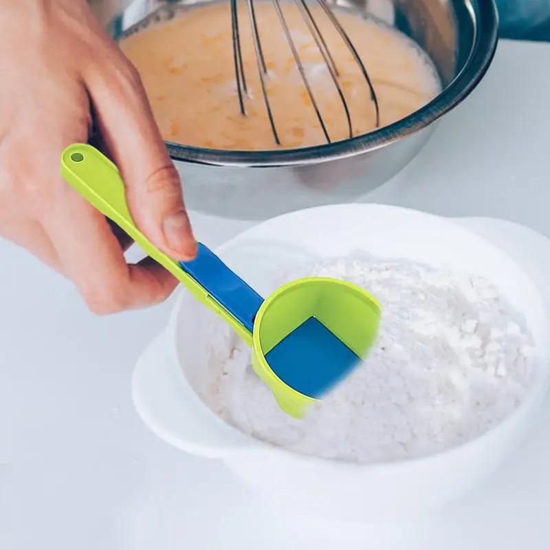 1/2 Stück Messlöffel-Trichter mit längerem Griff, auslaufsicherer Pulverlöffel, präzise Messflaschen, Messlöffel-Gadgets