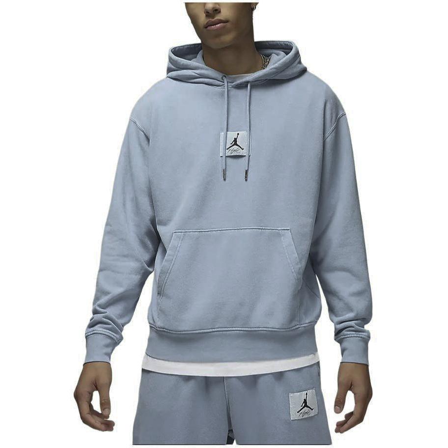 Jordan Essentials Hoodie With Drawstring In Solid Color Men Hoodies Blue Grey FB7291-436