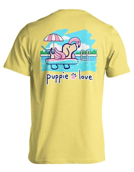 New PUPPIE LOVE Flamingo Float Summer T Shirt 4XL