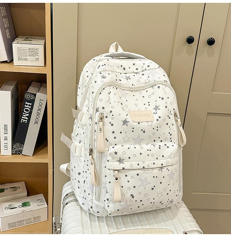 Schoolbag Japanese ins new high-value fresh and sweet star make-up bag women's light travel large-capacity backpack