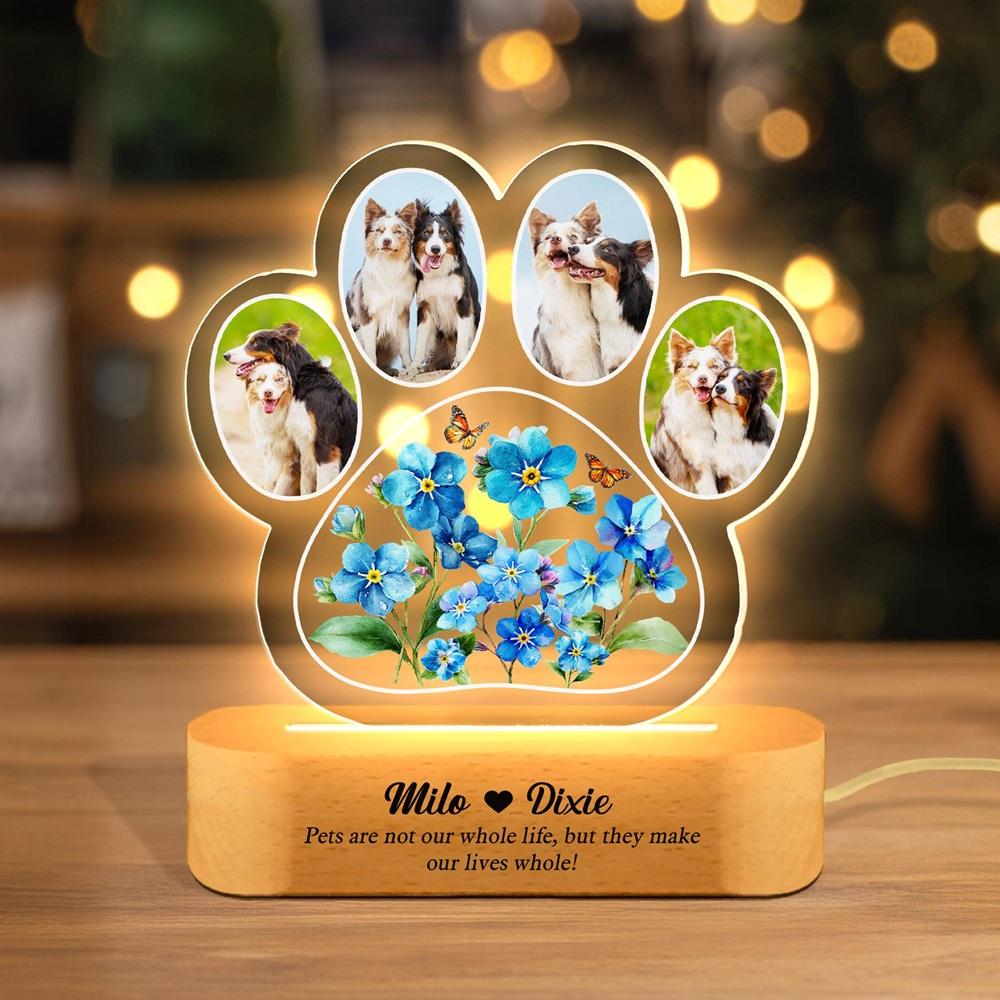 

Custom Dog Memorial Photo Frame Pet Loss Pet Remembrance Gift Unique Multi-Photo Sympathy Gift to Honor Your Furry Friend 7 colors