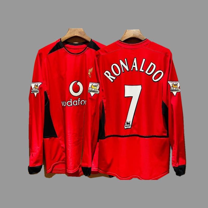 Vintage Long Sleeve Football Jersey Retro Soccer Shirt Men Women Sportswear