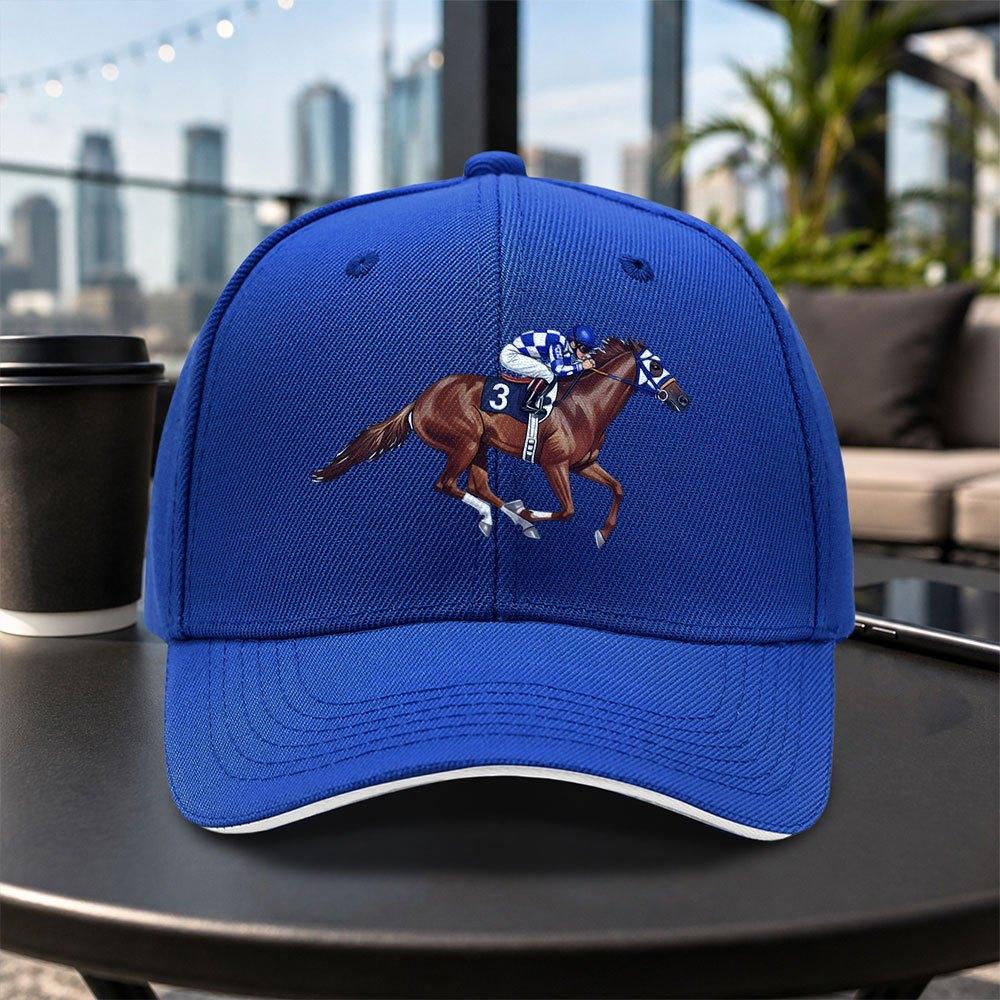 Racing Jockey Adjustable Baseball Cap Lightweight Printed Unisex Cap for Sports Daily Commute Parties Vacations