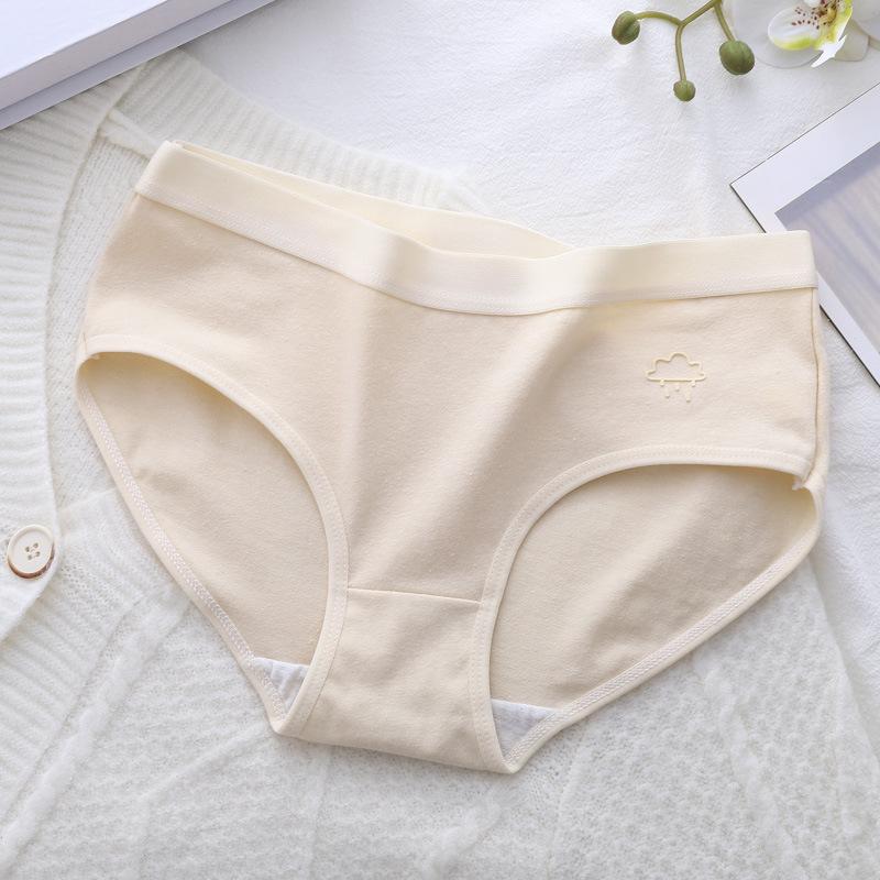 

Женское нижнее белье из хлопка, женские простые однотонные трусы средней посадки из хлопка с промежностью XL