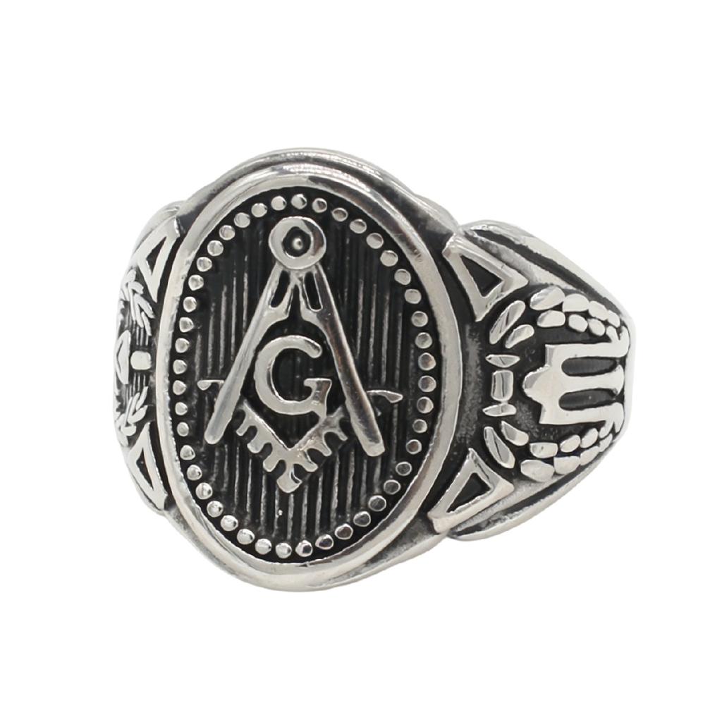 2026 European and American Men's Jewelry Personalized Retro Oval Ring