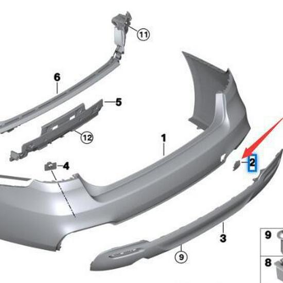 BMW 3 Series F34 GT Rear Tow Hook Cover 51128061551