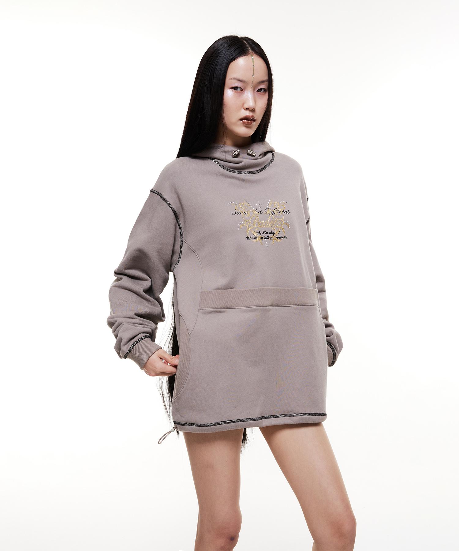 Buddy Turtleneck Long Hoodie Moca L
