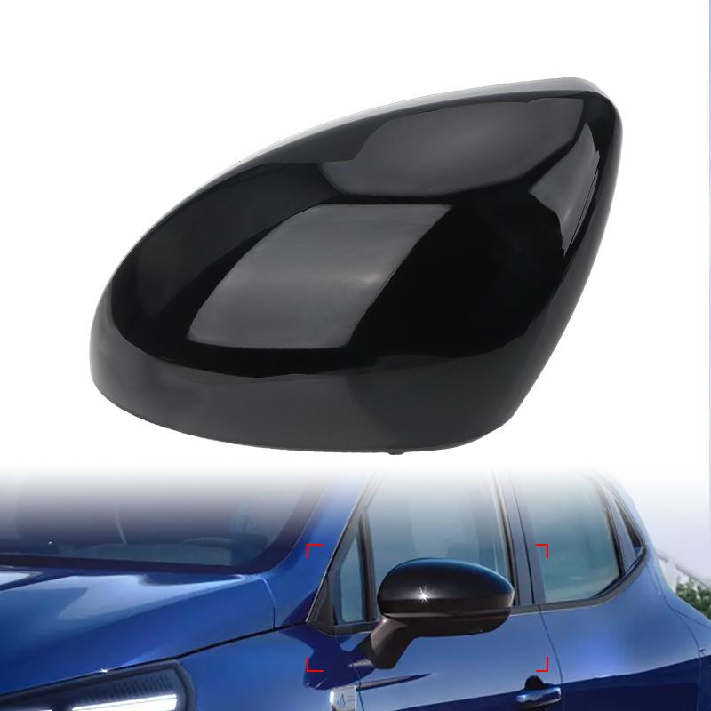 Rearview Mirror Cover Cap For Renault Clio  MK5      2024 2025 Black /White Door Wing Rear View Mirror Cover