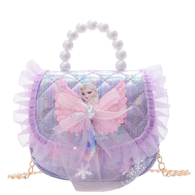 Adorable Mini Princess Shoulder Bag For Kids With Chic Pearl Design And Magnetic Closure