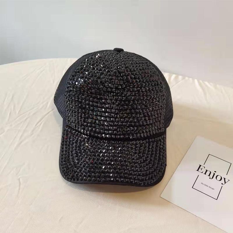 Douyin Internet celebrity hat women's tide spring rhinestone mesh hat fashionable personality versatile women's cap sun hat