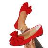 New flat-bottomed casual single shoes women's large-size bow-pointed lazy shoes tm