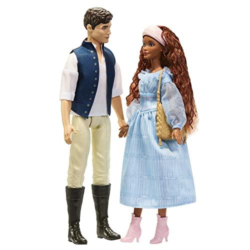 Mattel Disney "The Little Mermaid" Live-Action Movie Ariel/Prince Eric Dolls (2 Dolls) for Ages 3 and Up (HLX14)
