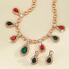 Vintage Colored Necklace Earring Set