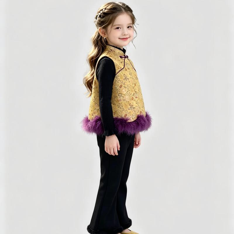 Girls' New Chinese Style Autumn Outfit
