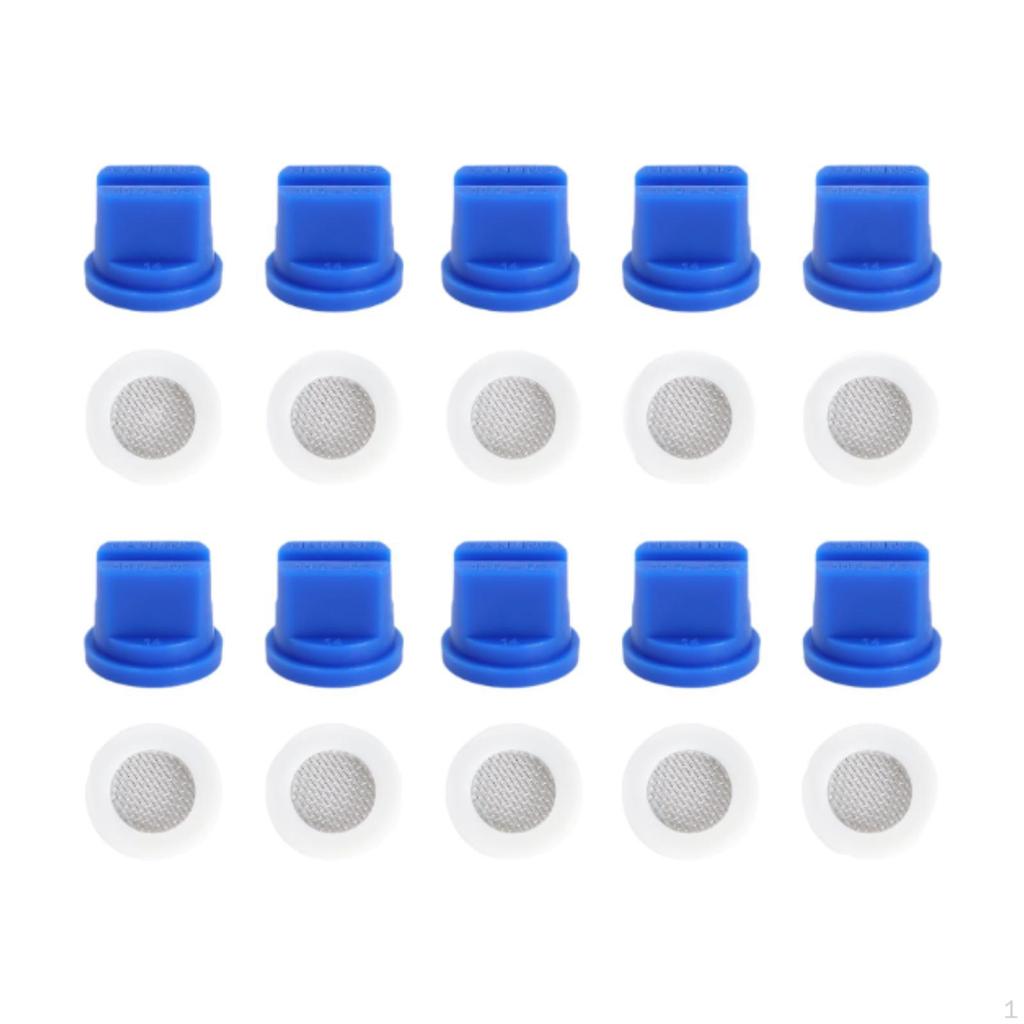 10 Agricultural Spray Nozzles with Filtering O Rings At 110° for Effective Cleaning