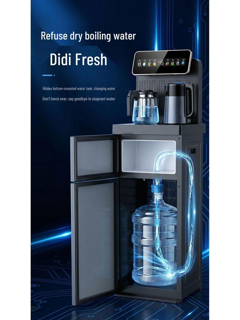 Smart Voice-Controlled Vertical Water Dispenser and Tea Bar Machine with Refrigeration