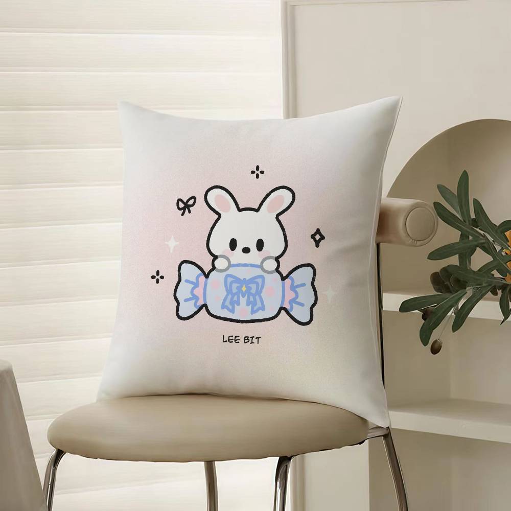Niedliche Süßigkeiten als Tiere verkleidet Kissenbezug Komfort Sofa Bett Seidig elegant Verdeckter Reißverschluss Dekorative Kissenhülle