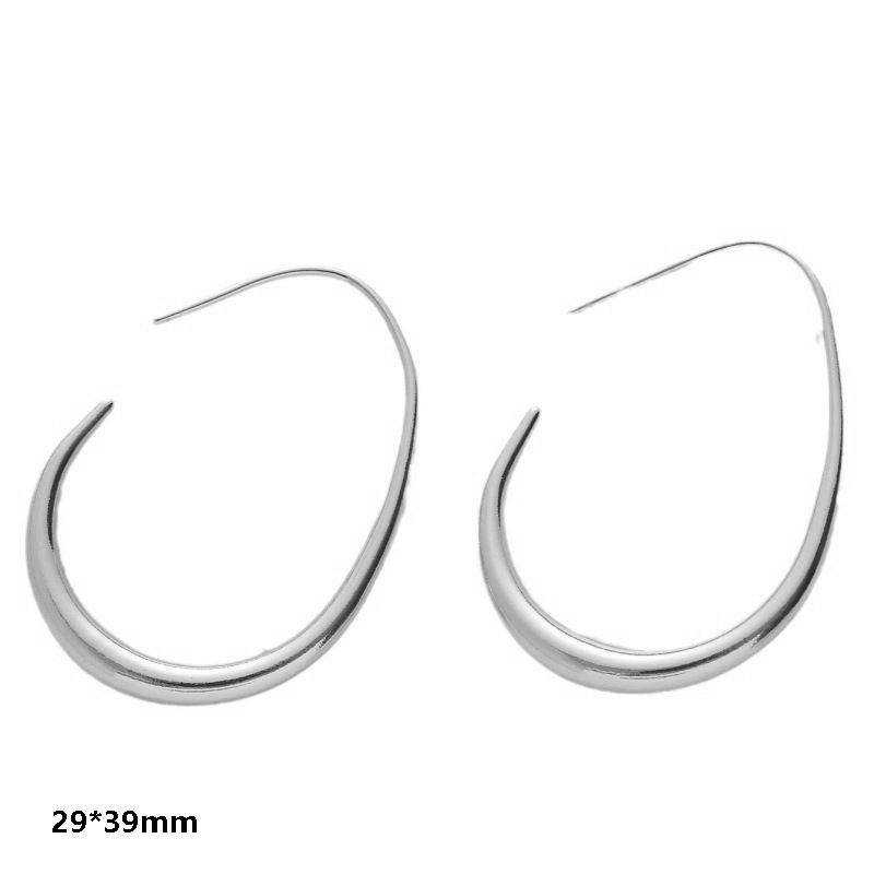 CARLIDANA Glossy Minimalist Water Drop Design Hoop Earrings Stainless Steel Gold Plated Jewelry Vintage Elegant Style For Women