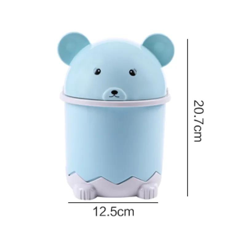 Desktop Trash Can With Lid Mini Trash Can On The Table Creative Home Living Room Coffee Table Small Paper Basket Household Garbage Storage Tool