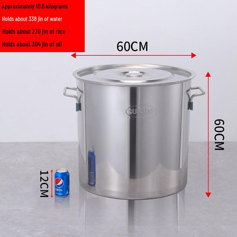 

Food Grade 304 Stainless Steel Commercial Soup Pots with Lids, Set of 3