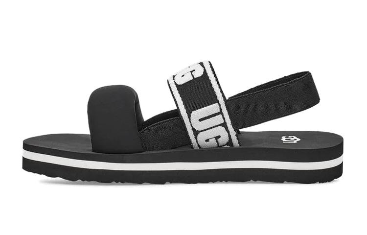 UGG Zuma Sling Slide Black White Kids 1112973K-BLK 31