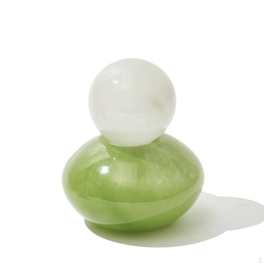 Tabletop Ornament Glossy Decorative Bottle Compact Shelf Decor Piece for Bookshelf, Office Desk,