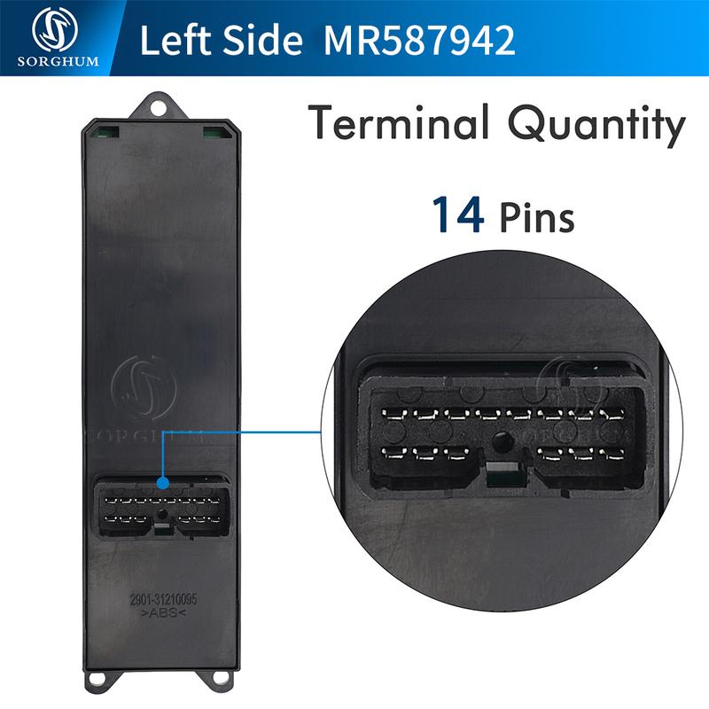 SORGHUM MR587942 MR587941 Left Right Window Switch For Mitsubishi Pajero Montero III 3 Lancer Triton L200 Sport Challeng Grandis