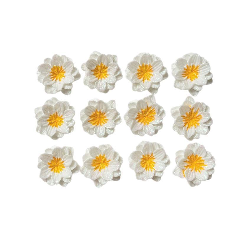 5Pcs Simulated Resin Flower Fridge Magnets Cute Magnetic Stickers Home Kitchen Decor