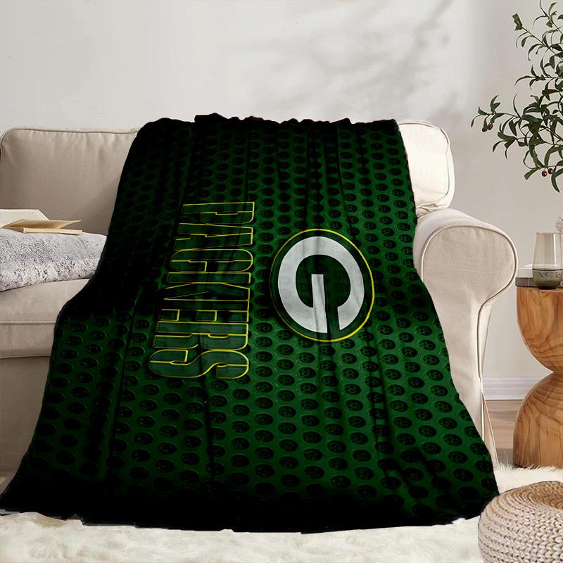 Green Bay Packers Gear Portable Blanket/Soft Blanket Bedding Blanket Suitable for Travel Camping Living Rooms Offices Sofas Fan Gifts