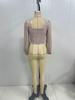 2025 Fashionable Women's French Chic Polka Dot Square Neck Top with Puff Sleeves