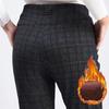 Women Autumn Winter Fleece Thick Middle-Aged Elderly Ladies Casual Trousers Mother High Waist Straight Pants Female