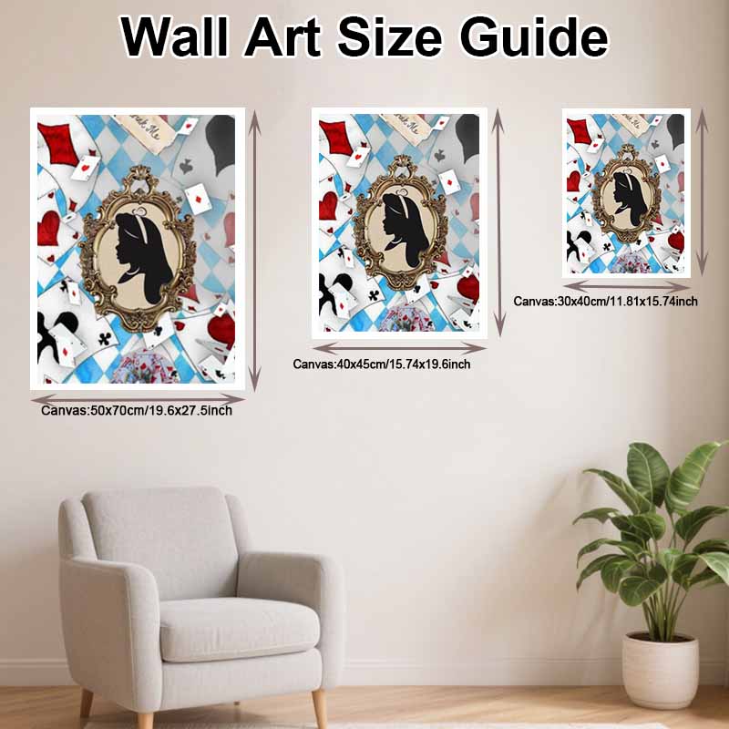 Disney Diamond Painting Kit Alice Silhouette Hand Embroidery 5D DIY Diamond Art Home Decor Creative Handicrafts Gift For Wall Art Decor