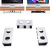Under Desk Laptop Mount Aluminum Alloy Metal Under Desk Shelf Device Holder with Anti Scratch Silicone for Laptop TV Box