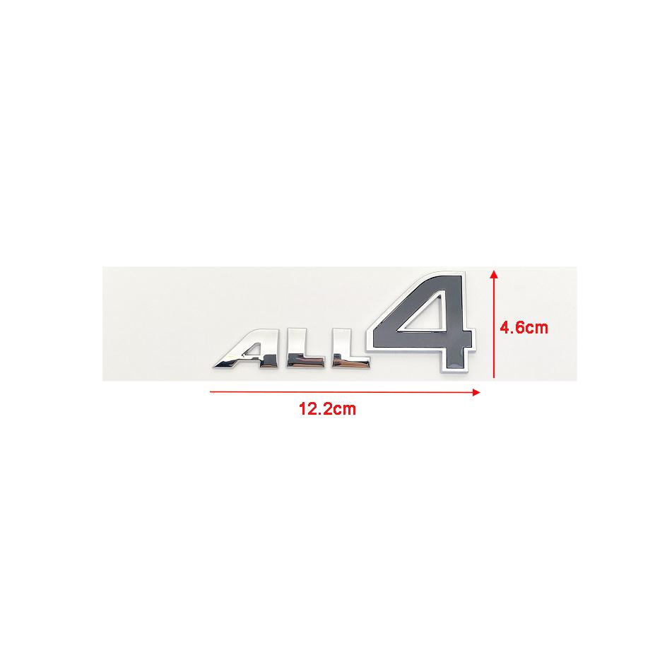 

3D Metal Chrome Black Red ALL4 Logo Door Styling Emblem Badge Decals For R61 F60 Car Sticker Accessories for ALL4