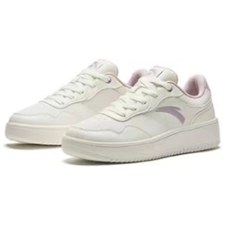 Anta Light Course Slip Resistant Low top Skateboard Shoes Women's White Pink 922428010-3